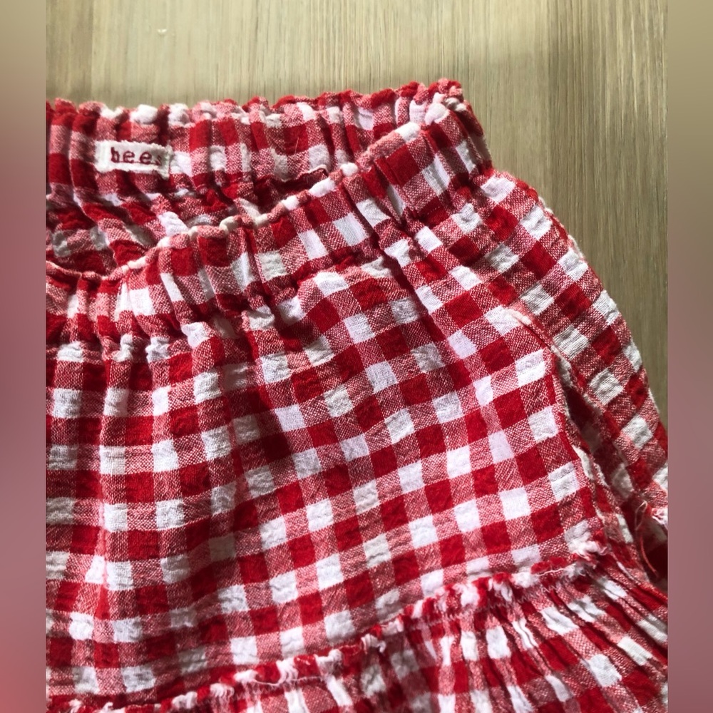 Bees and Bones Linen Gingham Skirt